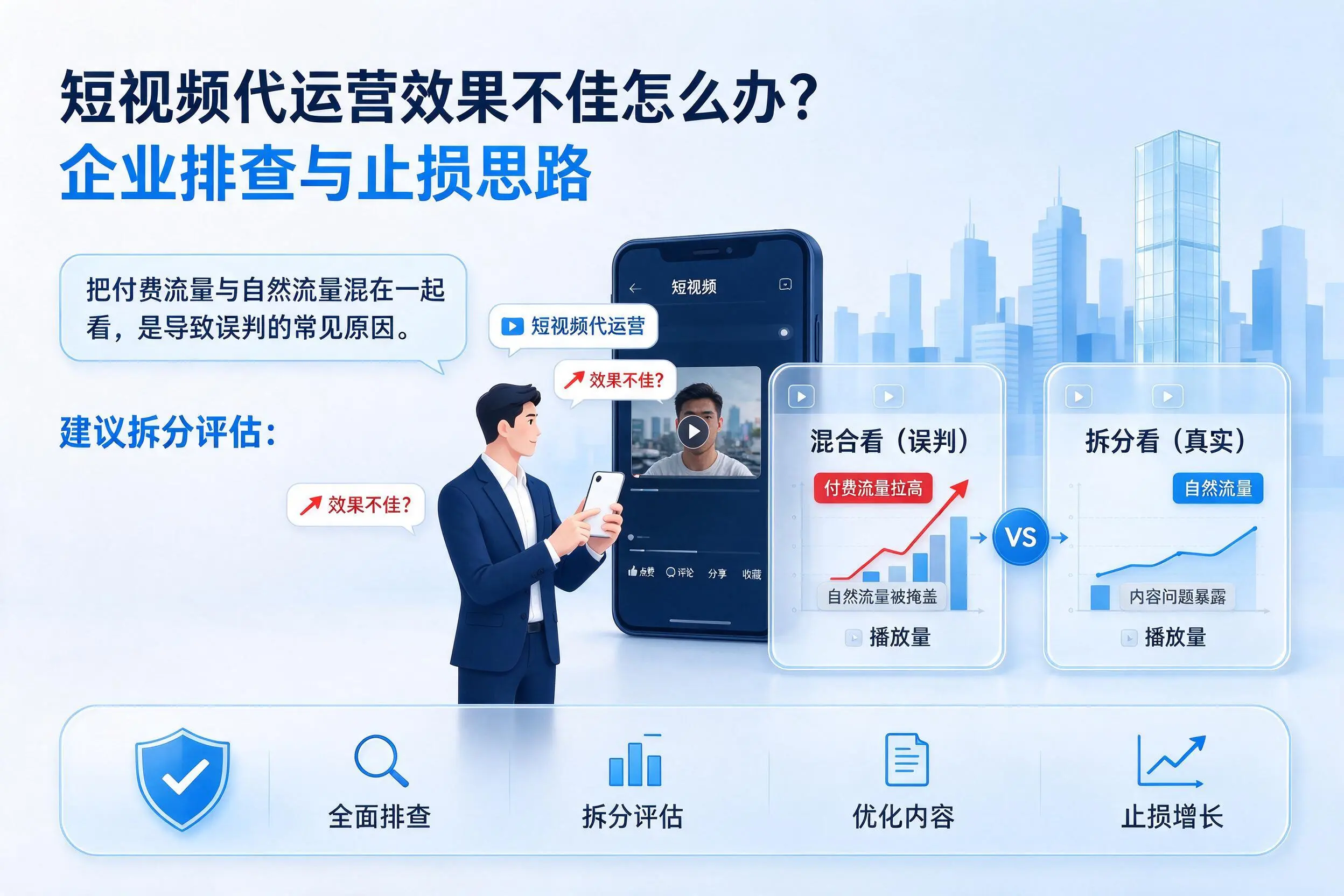 短视频代运营效果不佳怎么办？海东企业排查与止损思路