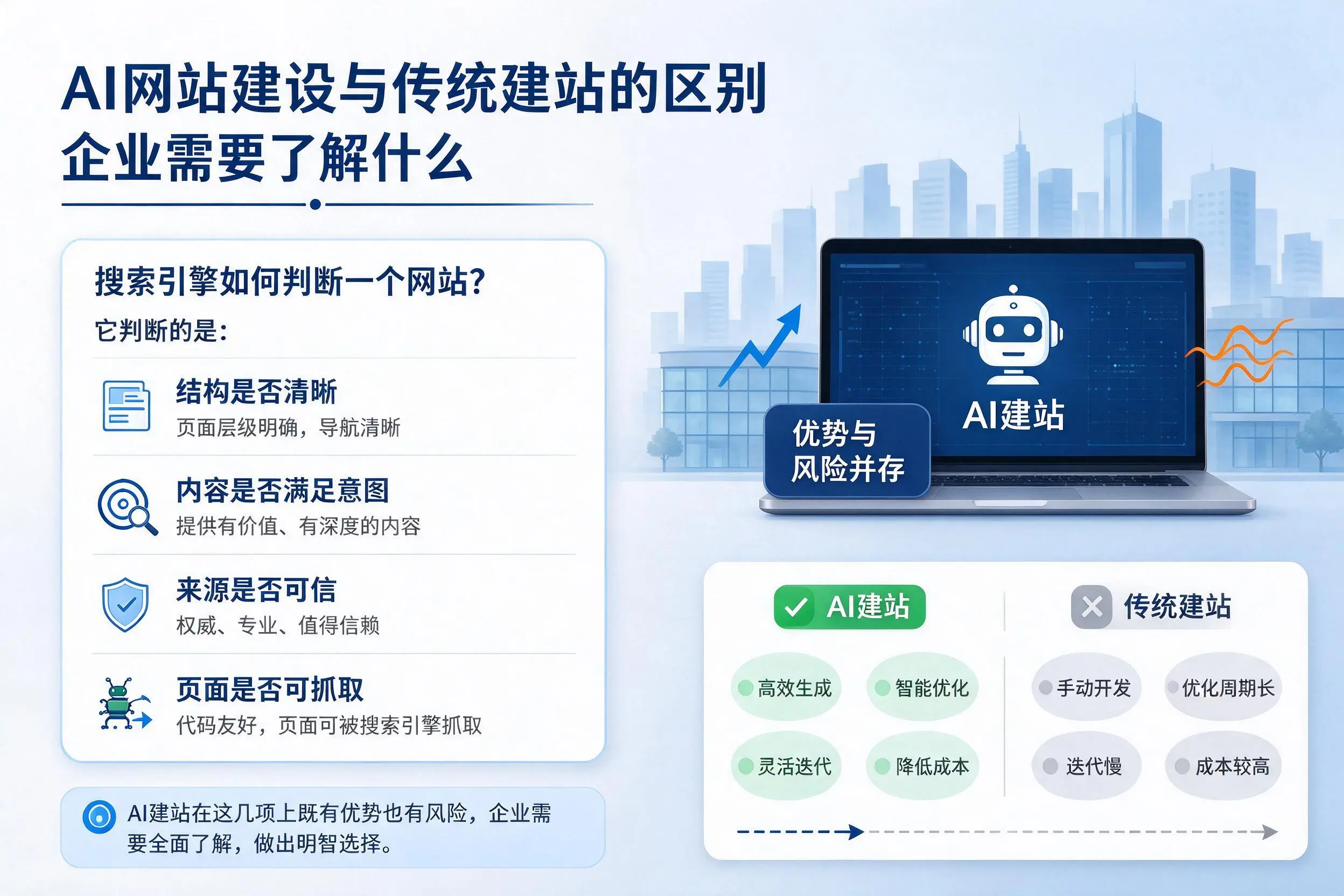AI网站建设与传统建站的区别，海东企业需要了解什么