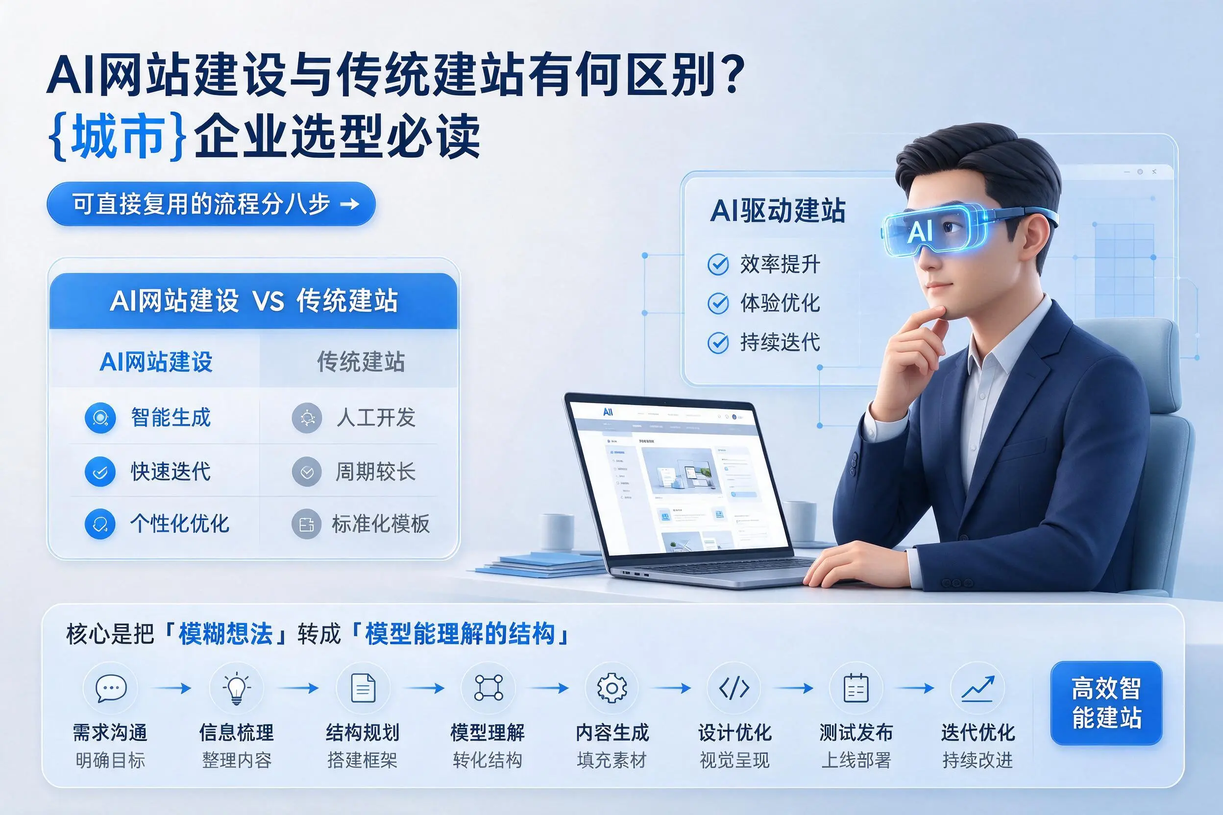 AI网站建设与传统建站有何区别？海东企业选型必读