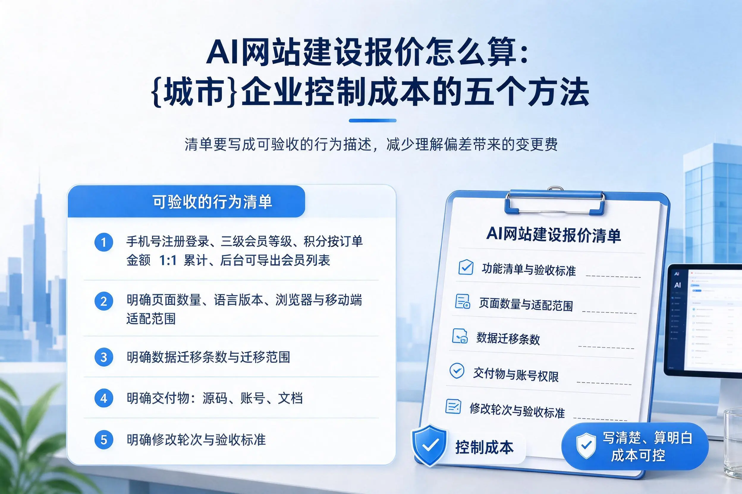 AI网站建设报价怎么算：海东企业控制成本的五个方法